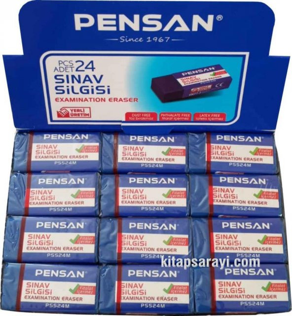 Pensan Sınav Silgisi Mavi 24lü Paket
