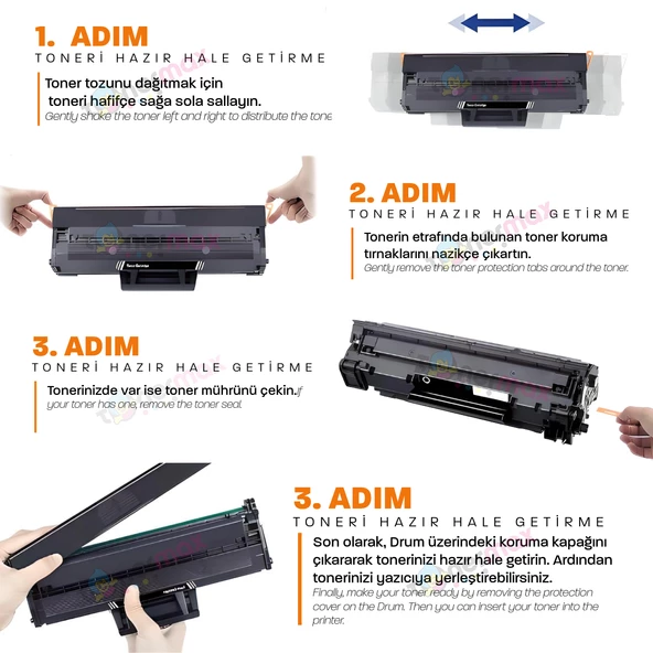 Samsung MLT-D116L Muadil Toner 4'lü Avantaj Paket/ M2625 / M2626 / M2826 / M2876 / M2675 / M2825 / M2826 - 4