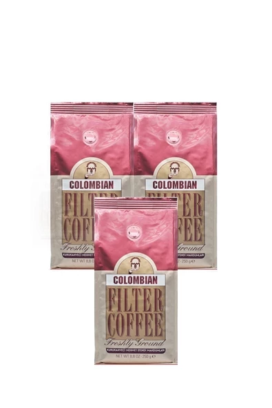 Mehmet Efendi Colombian Filtre Kahve 250gr - Folyo Ambalaj - 3 Adet