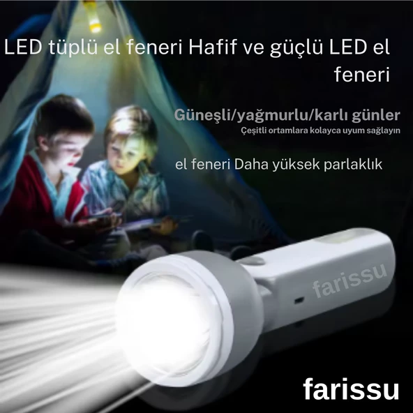 GOLD KAMA  şarjlı taşınabilir el feneri 200 metre aydınlatma - 4