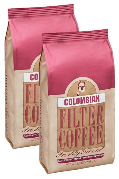 Mehmet Efendi Colombian Filtre Kahve 250gr - Folyo Ambalaj - 2 Adet