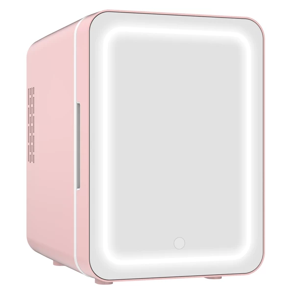 Mioji Mio 212 4L LED Işıklı Kozmetik Makyaj Krem Sıcak ve Soğuk Ayarlı Taşınabilir Fridge Mini Dolap - Pembe - 5