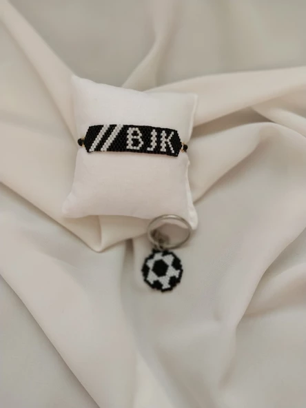 El Yapımı Miyuki Beşiktaş Bileklik Ve Anahtarlık - 2