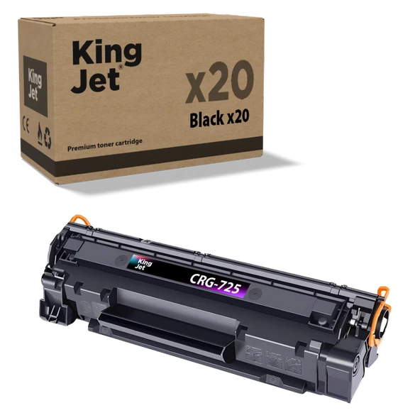 KingJET® CRG-725 20'li Paket - Canon Uyumlu Çipli Muadil Toner