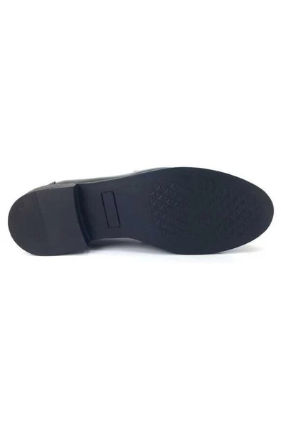 VENÜS 2455202K DÜZ TOPUK PÜSKÜLLÜ DERİ LOAFER KADIN AYAKKABI - 7