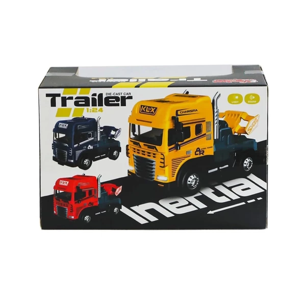 KLX600-344 Sürtmeli Işıklı Müzikli Çekici Tır Kafası 1:24 -Vardem Oyuncak - 7