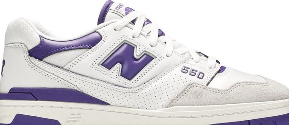 New Balance 550 White Purple Kadın Spor Ayakkabı - Resim 2