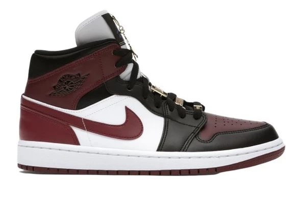 Nike Air Jordan 1 Mid SE Black Dark Beetroot (W) Spor Ayakkabı