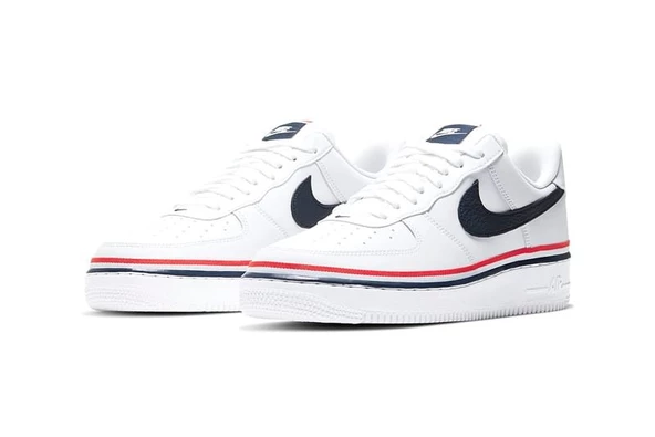 Nike Air Force 1 Low LV8 Ribbon White Blue Erkek Spor Ayakkabı - Resim 3