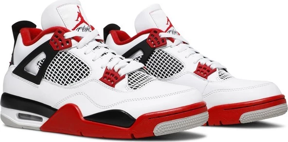 Nike Air Jordan Retro 4 Fire Red Erkek Spor Ayakkabı - 8