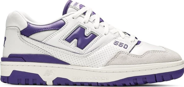 New Balance 550 White Purple Kadın Spor Ayakkabı ürün görseli 1