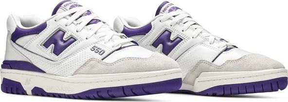 New Balance 550 White Purple Kadın Spor Ayakkabı - Resim 8