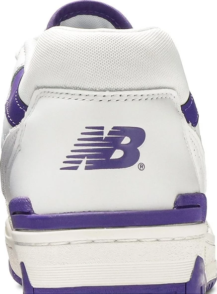 New Balance 550 White Purple Kadın Spor Ayakkabı - Resim 7