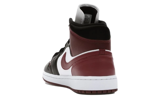 Nike Air Jordan 1 Mid SE Black Dark Beetroot (W) Spor Ayakkabı - Resim 4
