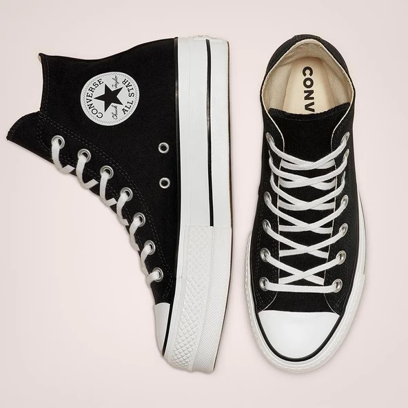 Converse Canvas Platform Chuck Taylor All Star Lift Kadın Spor Ayakkabı - Resim 4