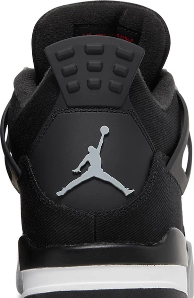 Nike Air Jordan Retro 4 Black Canvas Erkek Spor Ayakkabı - Resim 7