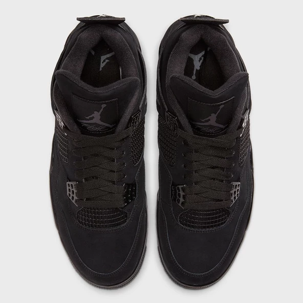 Nike Air Jordan Retro 4 Black Cat Spor Ayakkabı - Resim 4