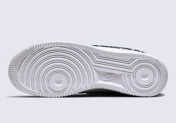 Nike Air Force 1 White Black Paisley Spor Ayakkabı - 8