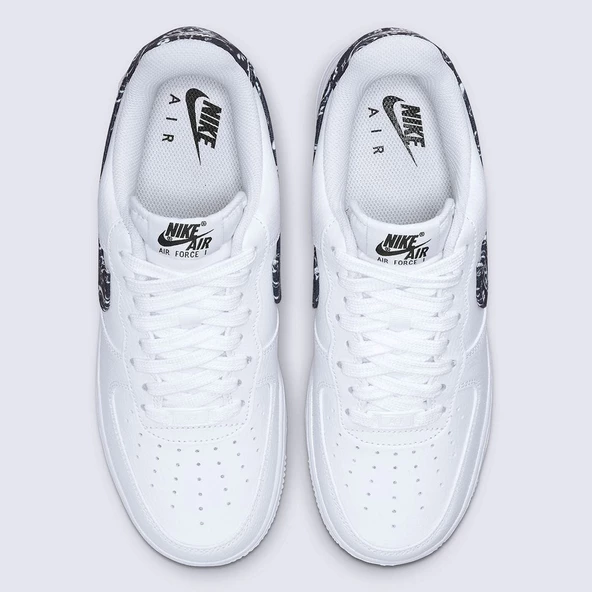 Nike Air Force 1 White Black Paisley Spor Ayakkabı - 6