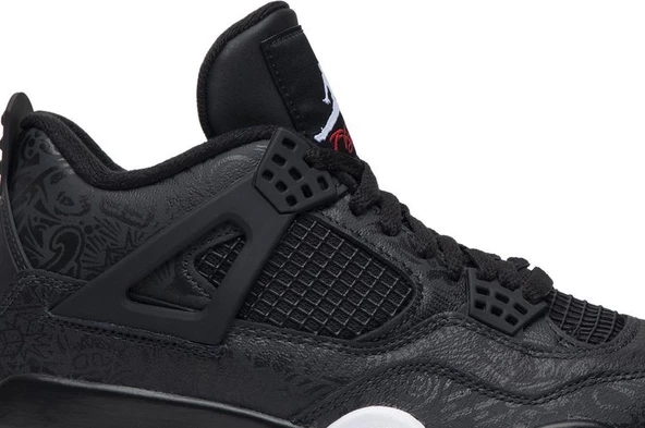 Nike Air Jordan Retro 4 Black Laser  Spor Ayakkabı - Resim 2