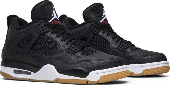 Nike Air Jordan Retro 4 Black Laser  Spor Ayakkabı - Resim 8