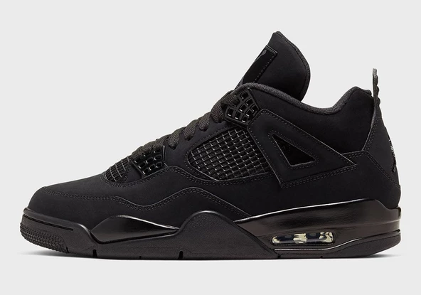 Nike Air Jordan Retro 4 Black Cat Spor Ayakkabı - Resim 2