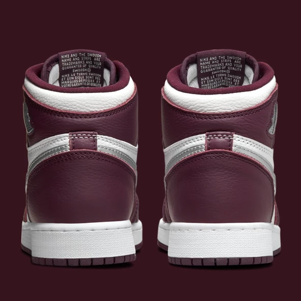 Nike Jordan 1 High OG Bordeaux Spor Ayakkabı - Resim 7