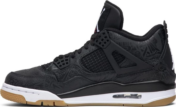 Nike Air Jordan Retro 4 Black Laser  Spor Ayakkabı - Resim 3