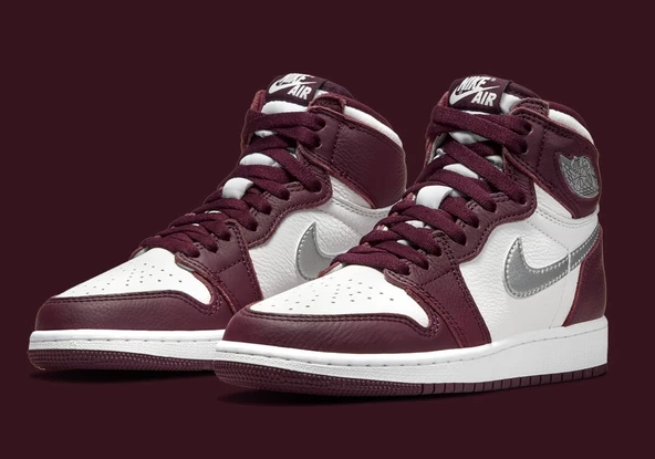Nike Jordan 1 High OG Bordeaux Spor Ayakkabı - Resim 5