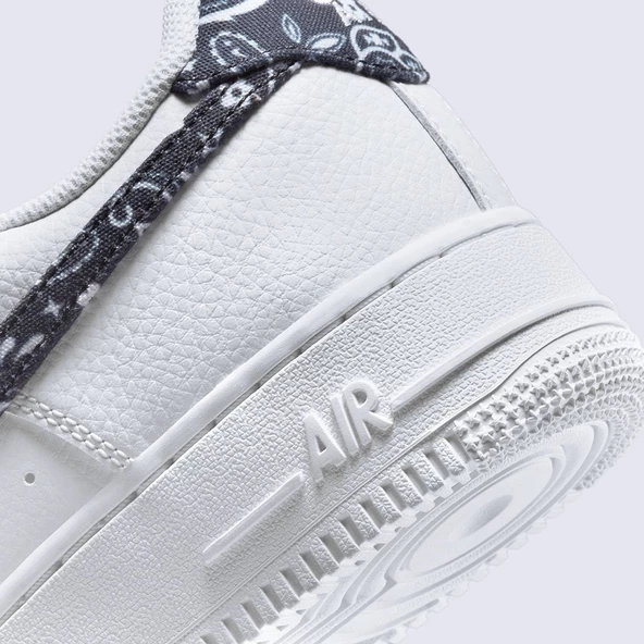 Nike Air Force 1 White Black Paisley Spor Ayakkabı - 4