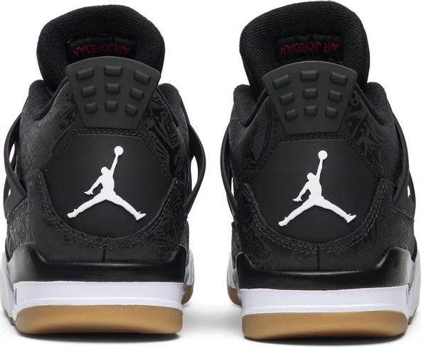 Nike Air Jordan Retro 4 Black Laser  Spor Ayakkabı - Resim 6