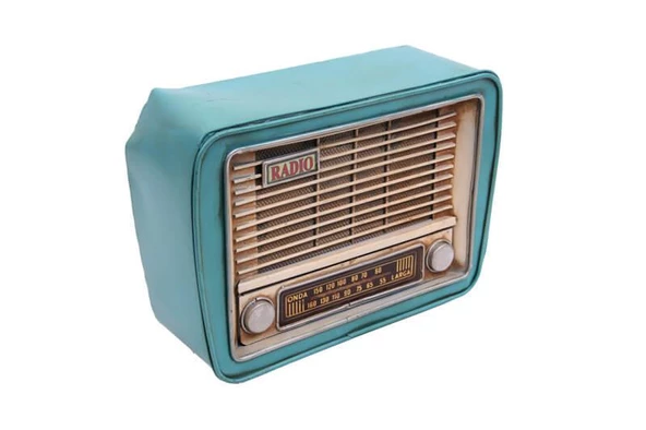 Dekoratif Metal Radyo Kumbaralı Vintage Hediyelik - 3