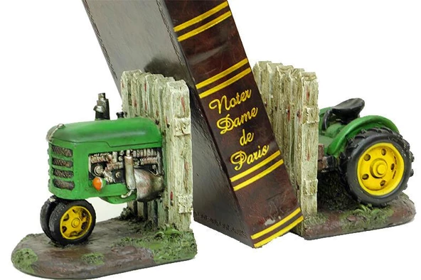 Kitap Stoper Traktör Yeşil Dekoratif Hediyelik - 2
