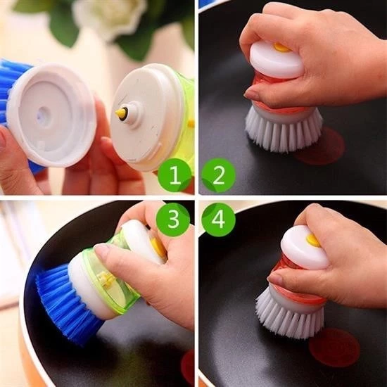 BUFFER® Deterjan Hazneli Kolay Bulaşık Yıkama Fırçası Bulaşık Sünger - 8