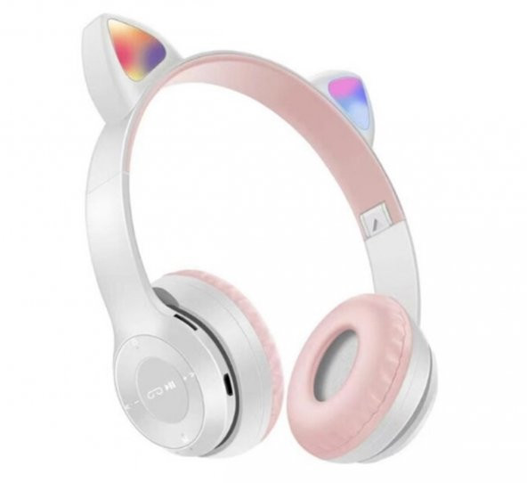 P47M Yeni Nesil Led Işıklı Kablosuz Bluetooth Kedi Kulaklık 5.0V