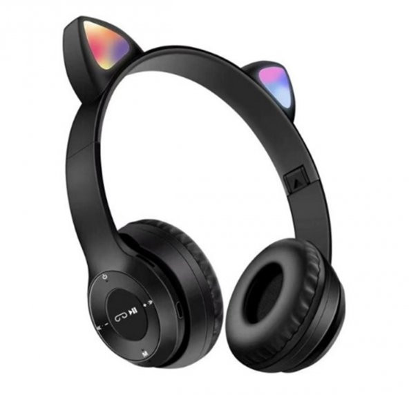 P47M Yeni Nesil Led Işıklı Kablosuz Bluetooth Kedi Kulaklık 5.0V - 2