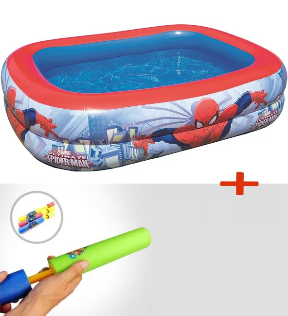 SU POMPALI Bestway 98011, Spiderman Temalı Havuz-201x150x51cm - 2