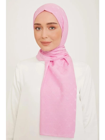 Trend Monogram Şal 1-3199 Pembe