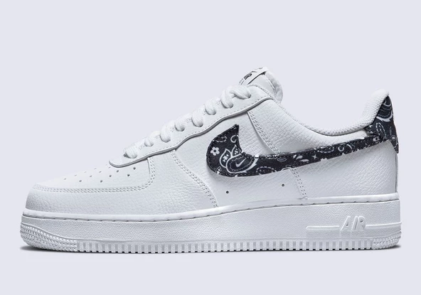 Nike Air Force 1 White Black Paisley Spor Ayakkabı