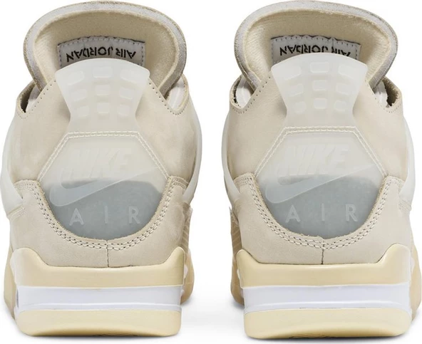 Nike Air Jordan Retro 4 x Off White Sail Erkek Spor Ayakkabı - 6