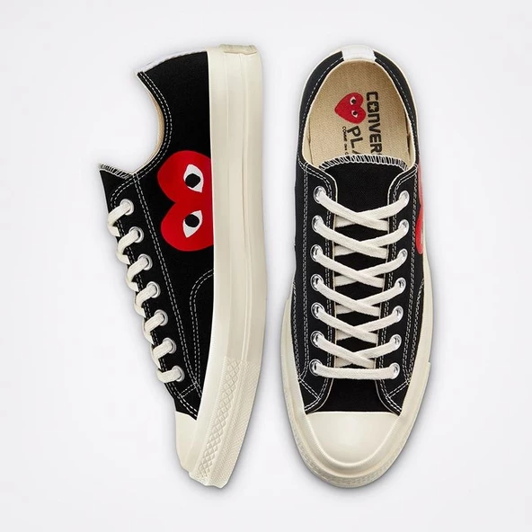Converse x Comme des Garçons PLAY Chuck 70 Kadın Spor Ayakkabı - Resim 5