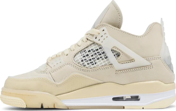Nike Air Jordan Retro 4 x Off White Sail Erkek Spor Ayakkabı - 3