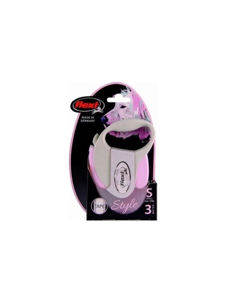 Flexi Style Pembe Şerit Small 3 metre Gezdirme Tasması - 2