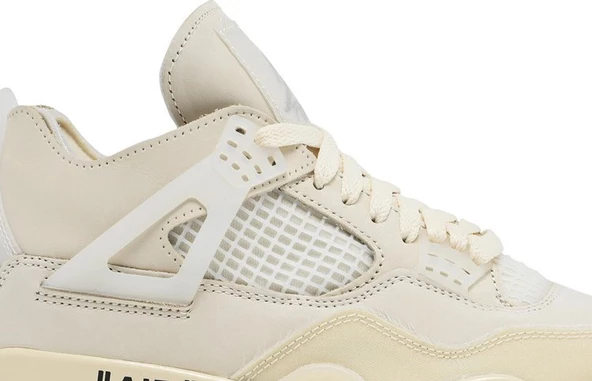 Nike Air Jordan Retro 4 x Off White Sail Erkek Spor Ayakkabı - 2