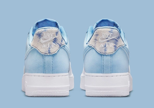 Nike Air Force 1 '07 Blue-White Erkek Spor Ayakkabı - Resim 5