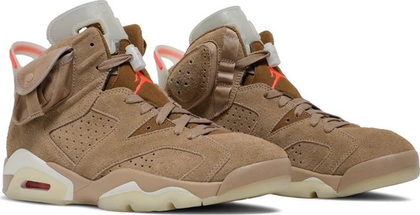 Nike Air Jordan 6 British Khaki x Travis Scott Erkek Spor Ayakkabı - Resim 3