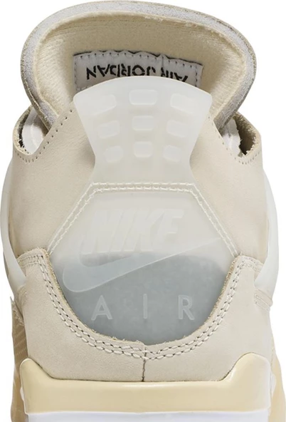 Nike Air Jordan Retro 4 x Off White Sail Erkek Spor Ayakkabı - 7