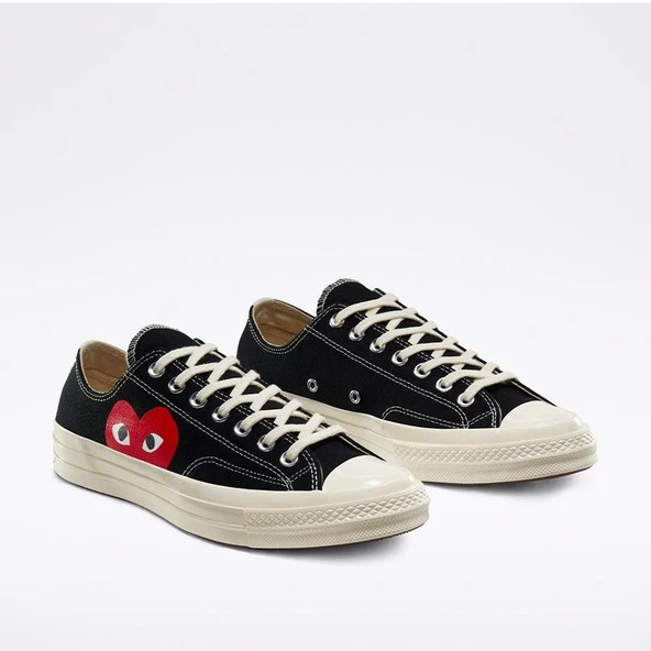 Converse x Comme des Garçons PLAY Chuck 70 Kadın Spor Ayakkabı - Resim 3