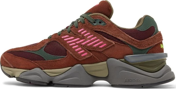 New Balance 9060 Burgundy Spor Ayakkabı - Resim 3