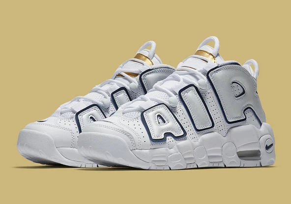 Nike Air More Uptempo GS 'Midnight Navy' Spor Ayakkabısı - Resim 6